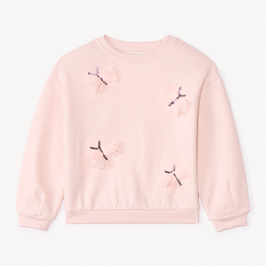 Sudadera oversized con mariposas para niña 