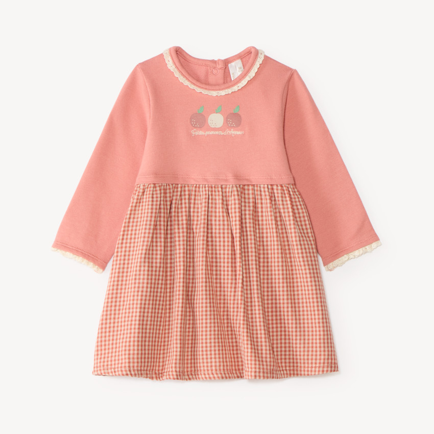 Ropa de manga larga efecto 2 en 1 para niña bebé 