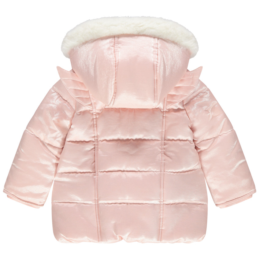 Plumífero efecto satinado forro de  sherpa con alas en relieve   Additional Plumífero efecto satinado forro de  sherpa con alas en relieve