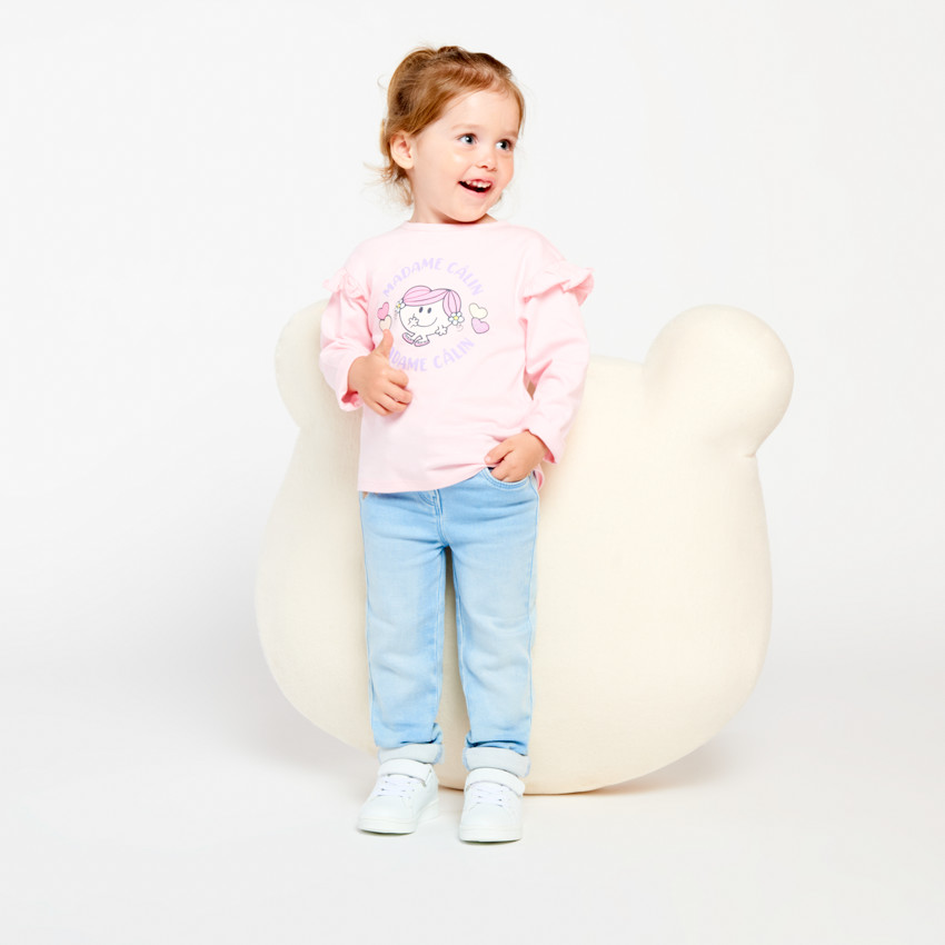 T-shirt manches longues print Madame Câlin pour bébé fille 