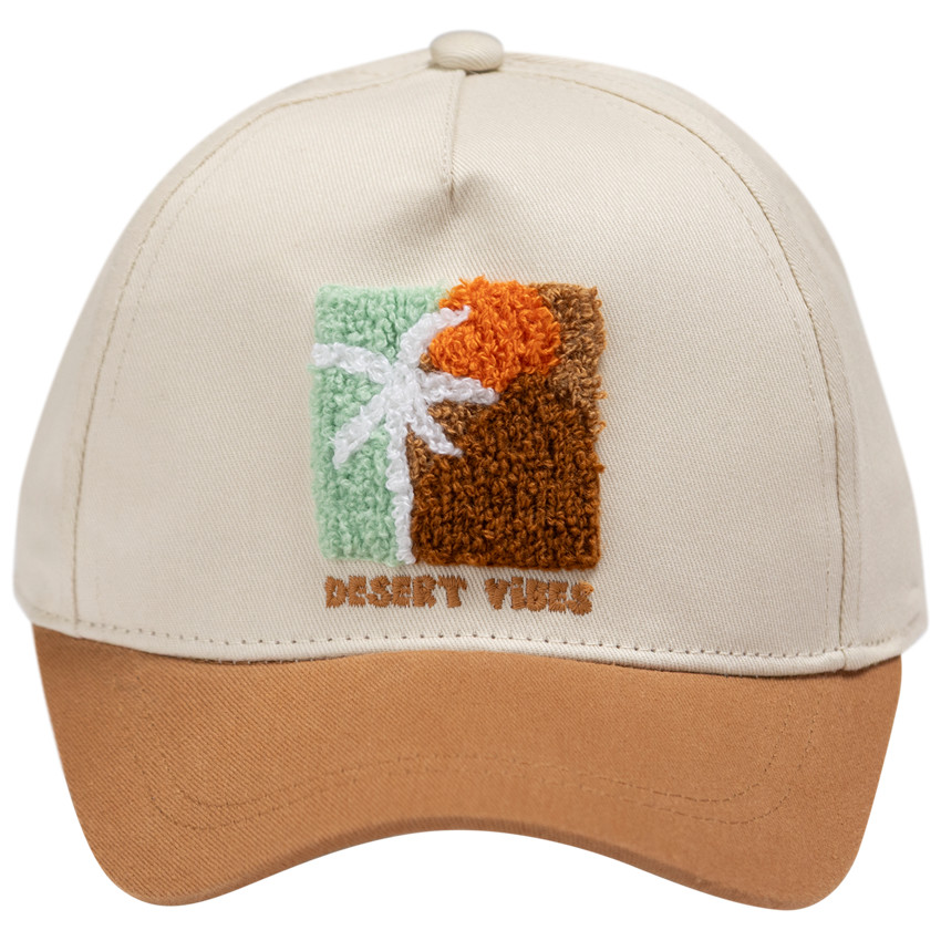 Gorra bicolor con parche efecto bucle 3D para niño 