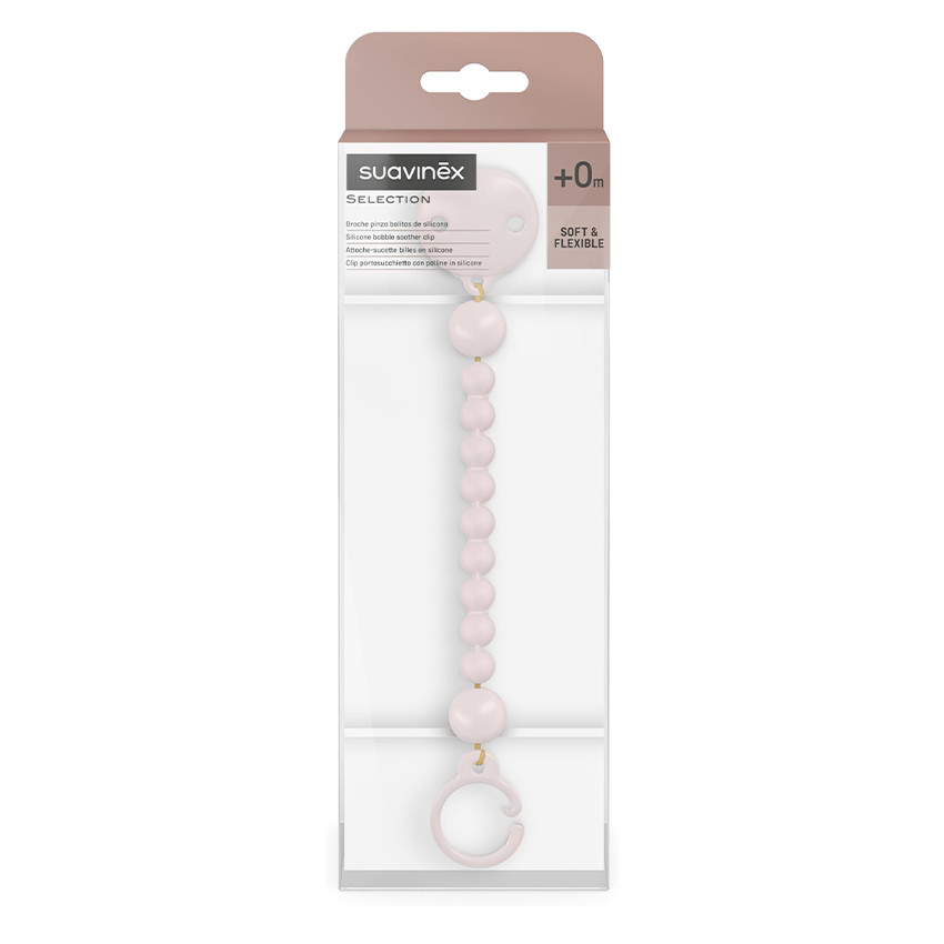 Sujetachupetes con pinza y bolitas silicona Colour Essence verde lima 