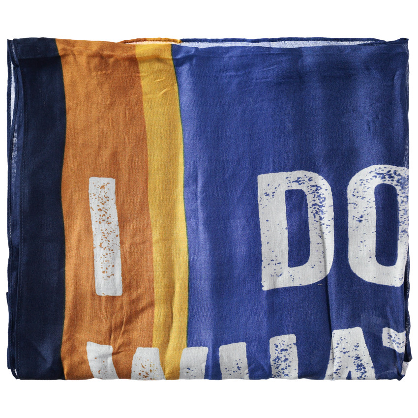 Turbante de tela de viscosa con inscripciones estampadas 