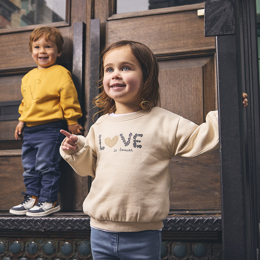 Sudadera de felpa con estampado fantasía para bebé niña 