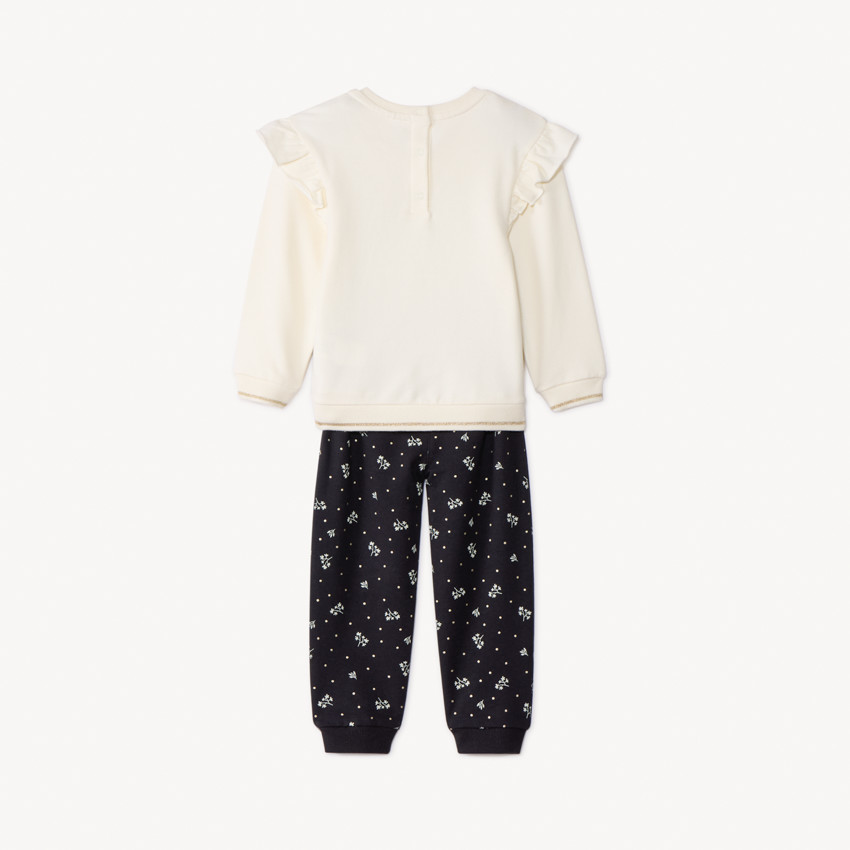 Conjunto de chándal con estampado floral para bebé niña 