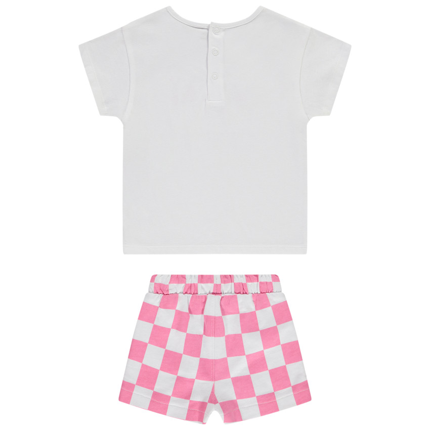 Conjunto de 2 piezas con short de estampado de tablero de ajedrez para niña  Additional Conjunto de 2 piezas con short de estampado de tablero de ajedrez para niña