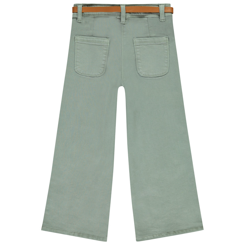 Vaqueros overdyed grandes con cinturón para niña.  Additional Vaqueros overdyed grandes con cinturón para niña.