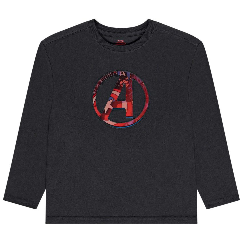Camiseta de manga larga estampada lenticular Captain America Marvel para niño 
