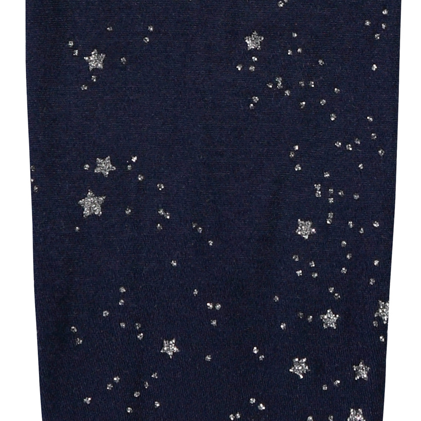 Collant fino fantasía estrella plateada para niña 