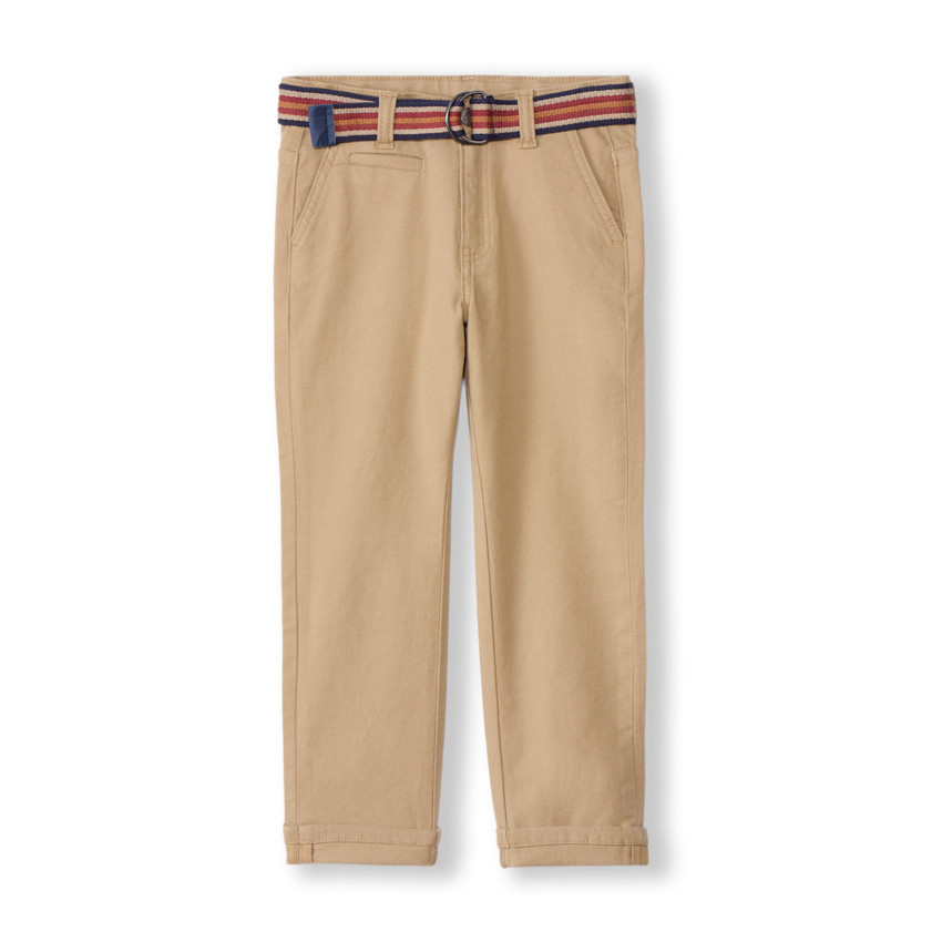 Pantalón con cinturón de doble hebilla para niño 