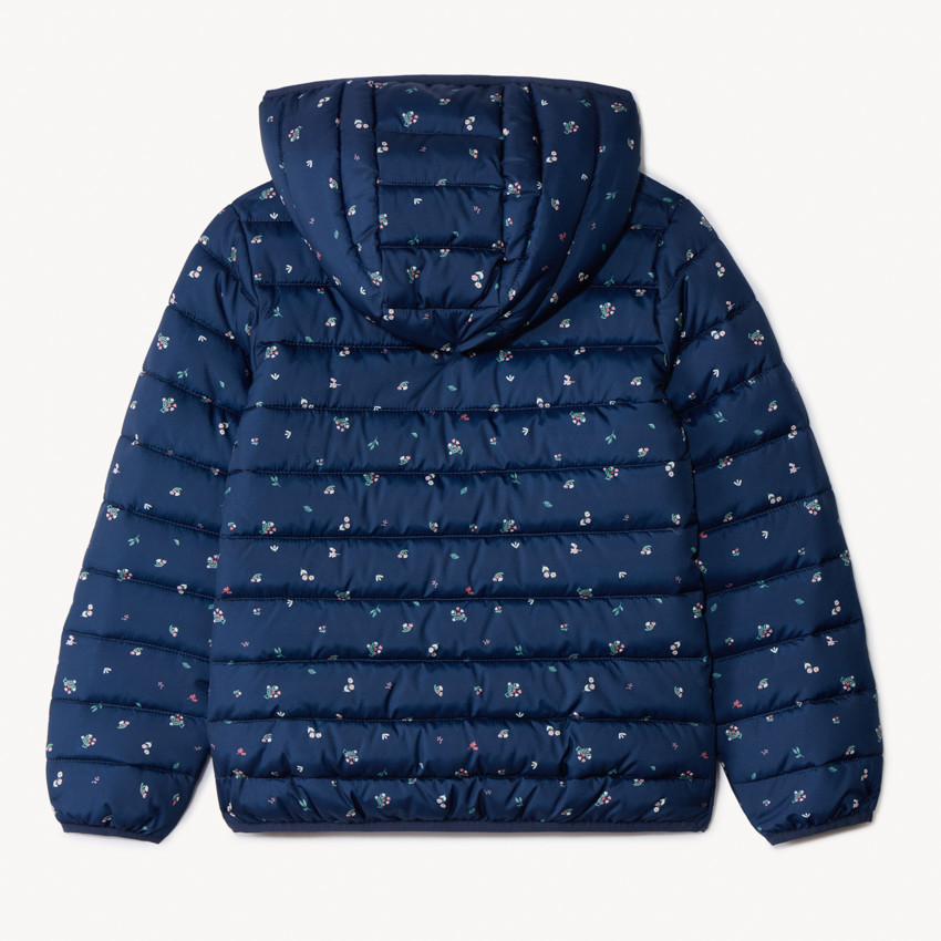 Chaqueta acolchada con estampado de flores para niña 