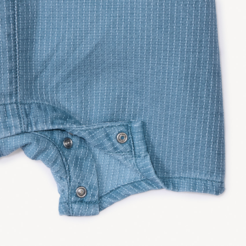 Conjunto de camisa de manga corta y peto con estampado de sol para bebé niño 