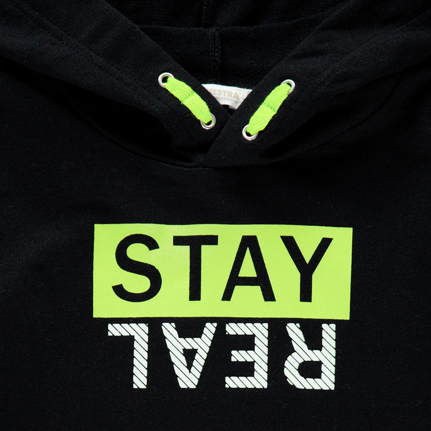 Sweat en molleton à capuche à texte printé 