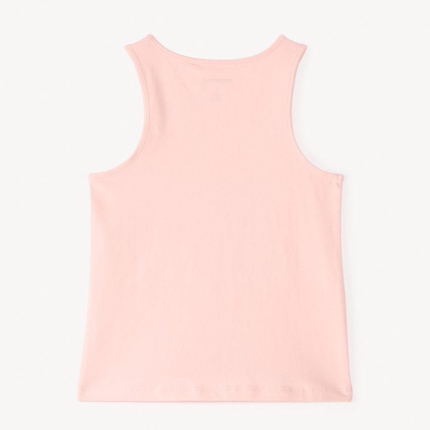 Camiseta sin mangas con estampado floral y brillos para niña 