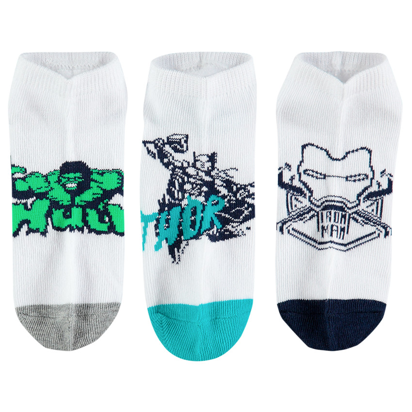 Juego de 3 pares de calcetines bajos con dibujo de hérore de Marvel de jacquard  Additional Juego de 3 pares de calcetines bajos con dibujo de hérore de Marvel de jacquard