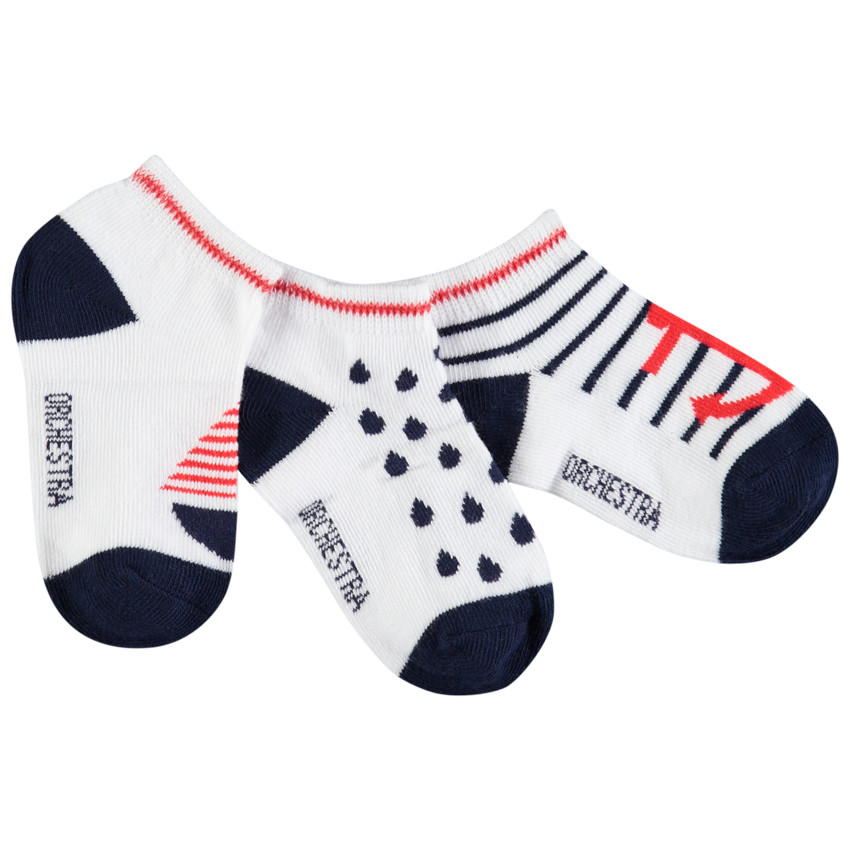 Pack de 3 pares de calcetines cortos con estampado marino  Additional Pack de 3 pares de calcetines cortos con estampado marino