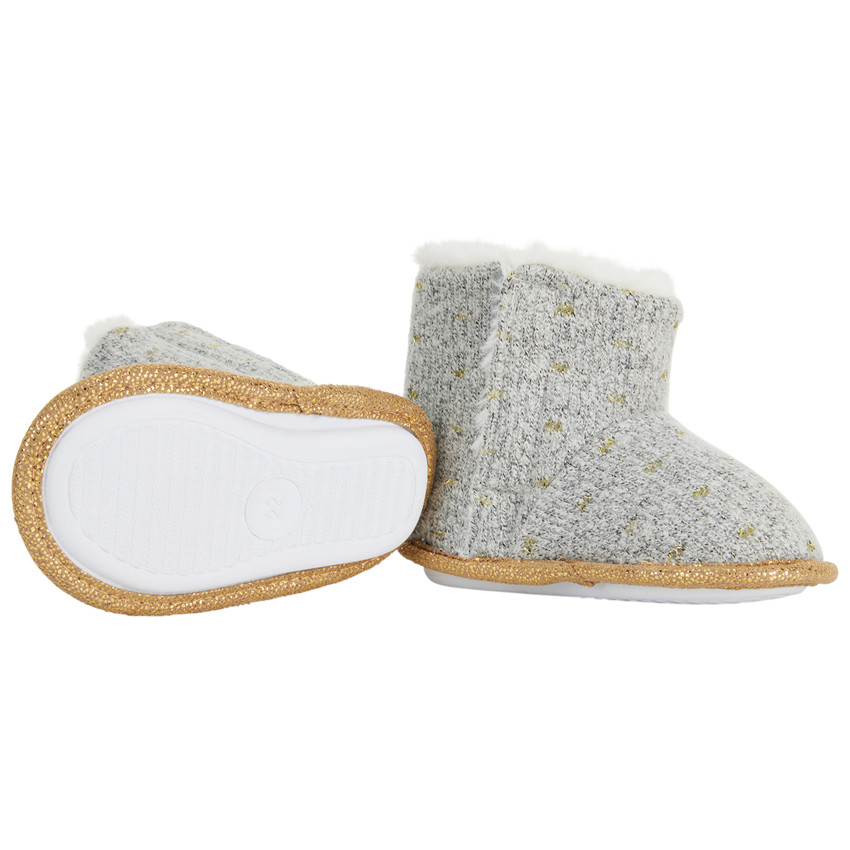 Botas con pompones para bebé niña 