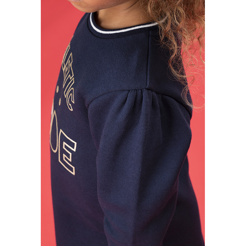 Robe manches longues en molleton fantaisie pour fille Main Robe manches longues en molleton fantaisie pour fille