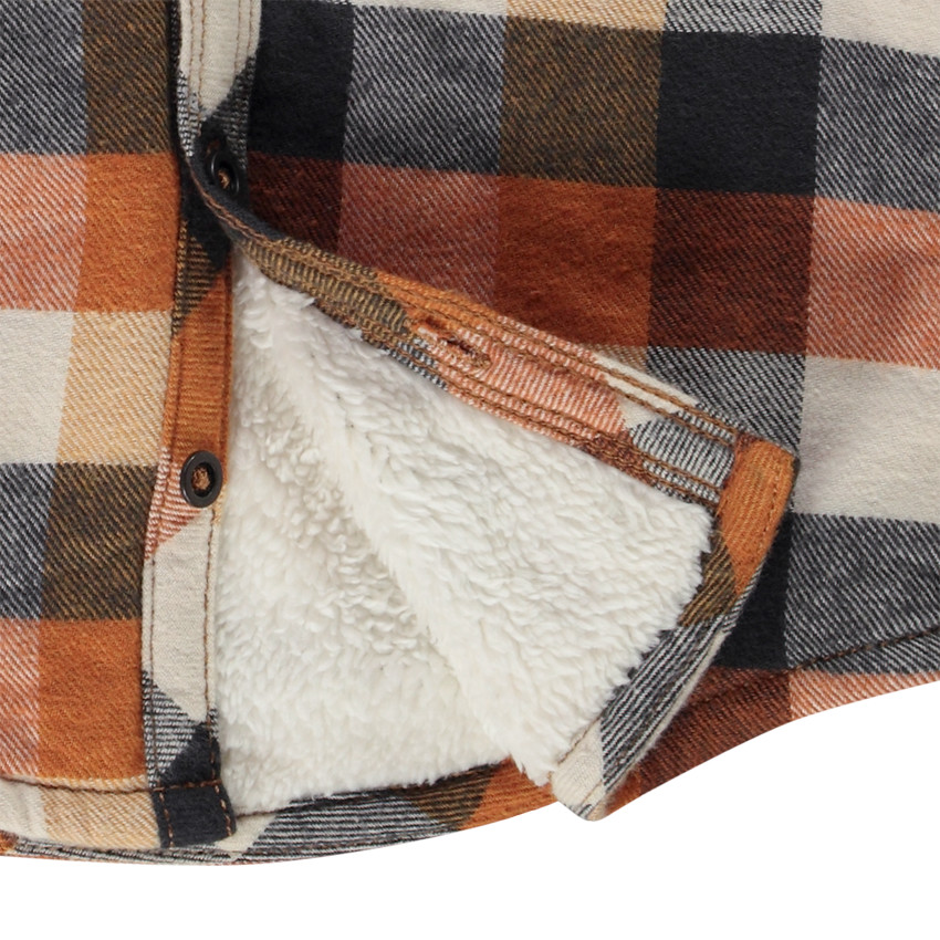 Camisa de franela a cuadros para bebé niño 