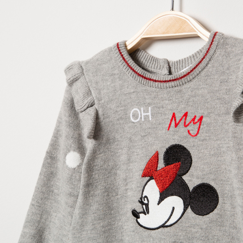 Vestido de manga larga de punto con bordados de Minnie Disney  Additional Vestido de manga larga de punto con bordados de Minnie Disney