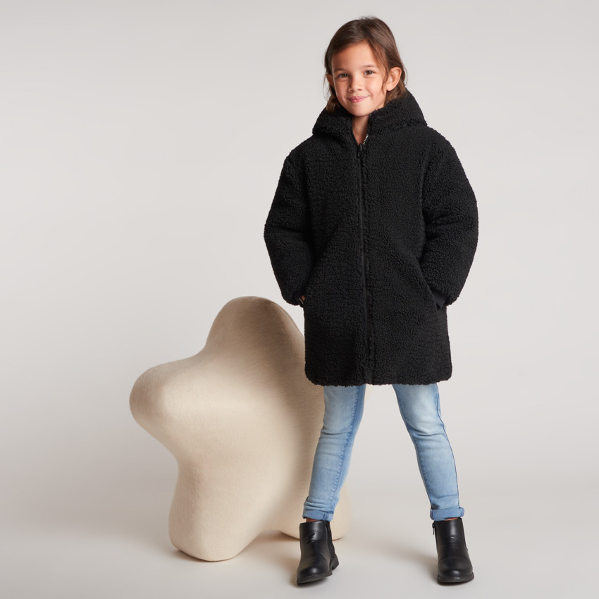 Anorak reversible sherpa y acolchado triangular niña 