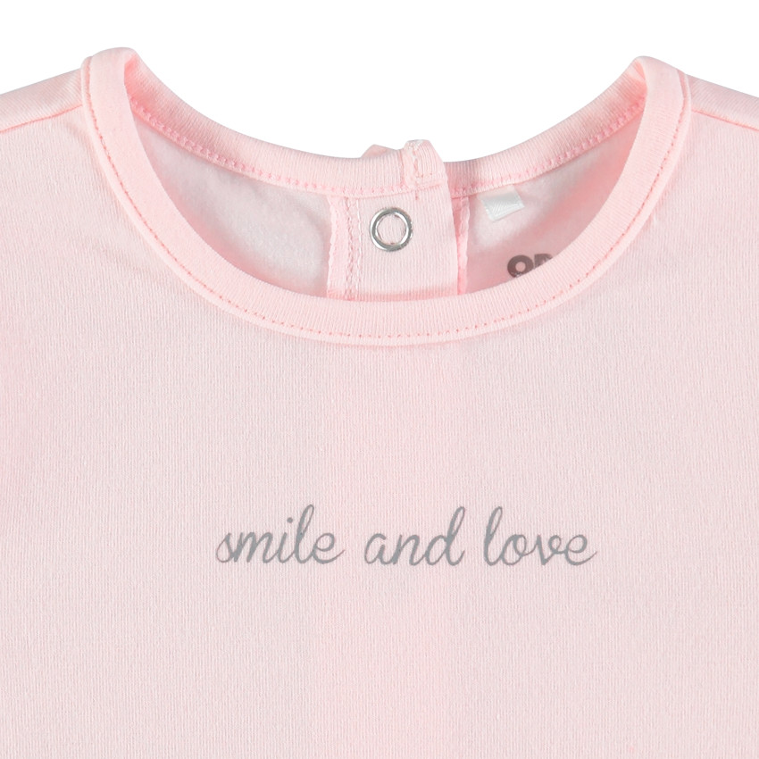 Camiseta manga larga de algodón orgánico print mensaje 