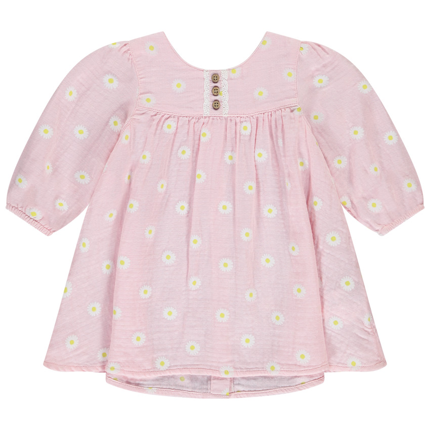Vestido de manga larga con estampado de margaritas para niña bebé  Additional Vestido de manga larga con estampado de margaritas para niña bebé