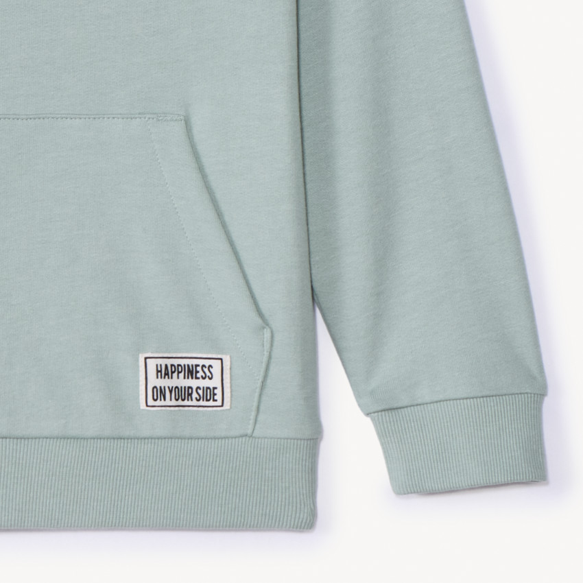 Sudadera de felpa unicolor con capucha para niño 