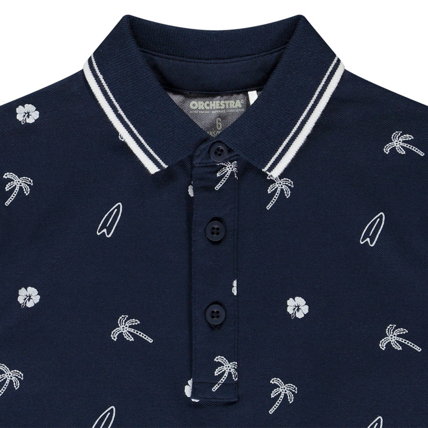 Polo de manga corta estampado surf para niño 