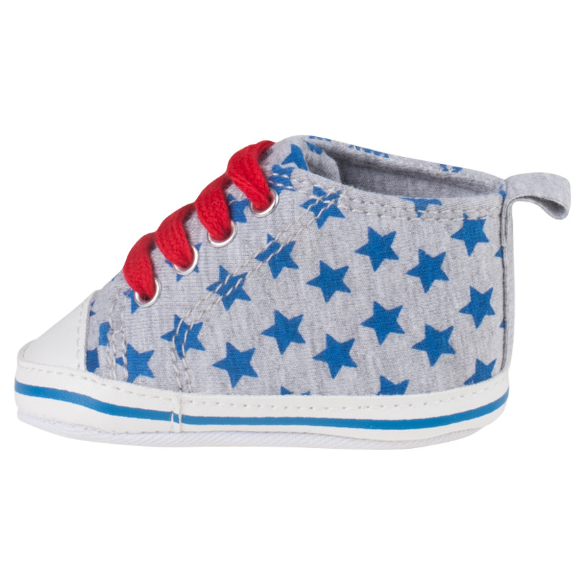 Zapatillas de deporte de caña alta de tela con estampado con estrellas all-over 