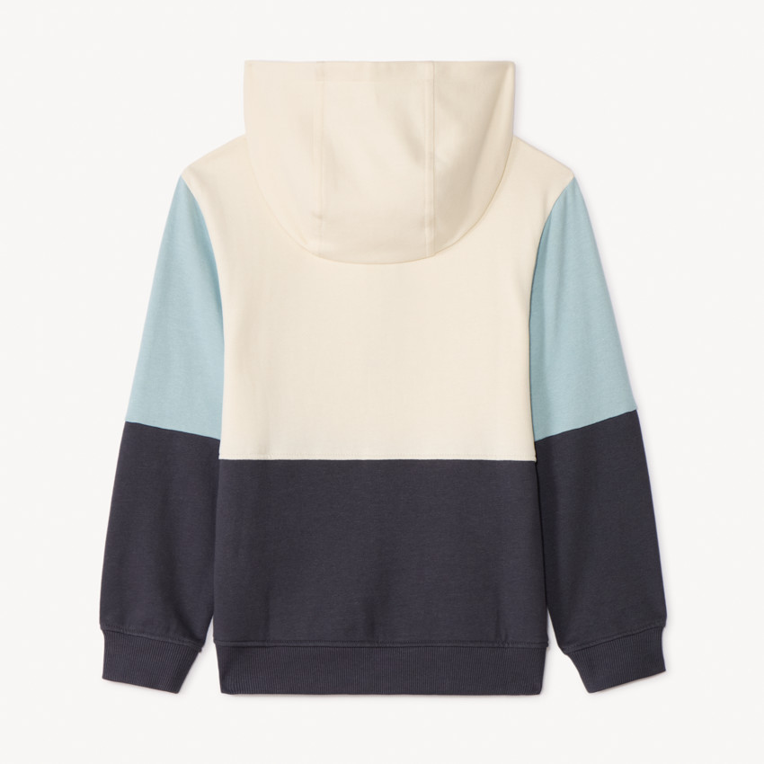 Sudadera con capucha efecto color block para niño 