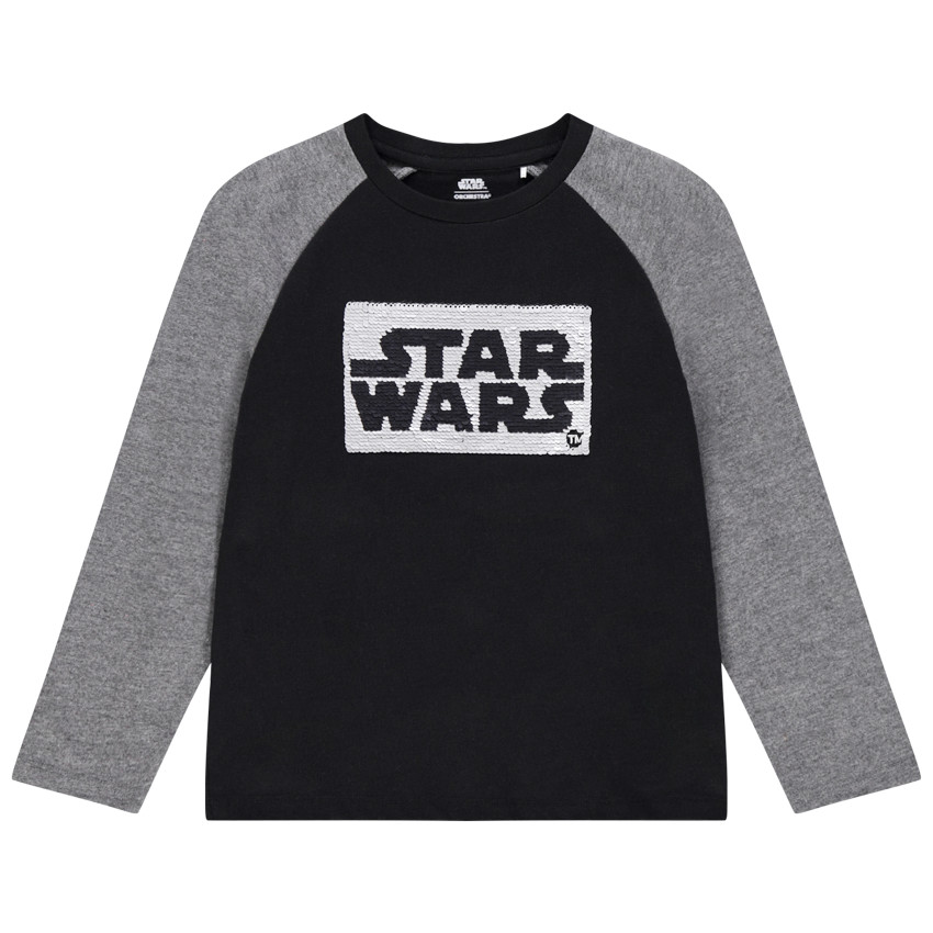 T-shirt manches longues motif Star Wars en sequins magiques 