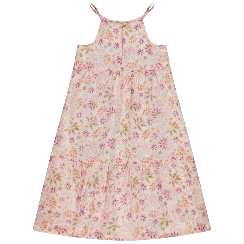 Vestido largo con volantes estampado floral para niña  Additional Vestido largo con volantes estampado floral para niña
