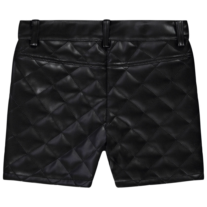 Short de similicuir con efecto acolchado para niña 