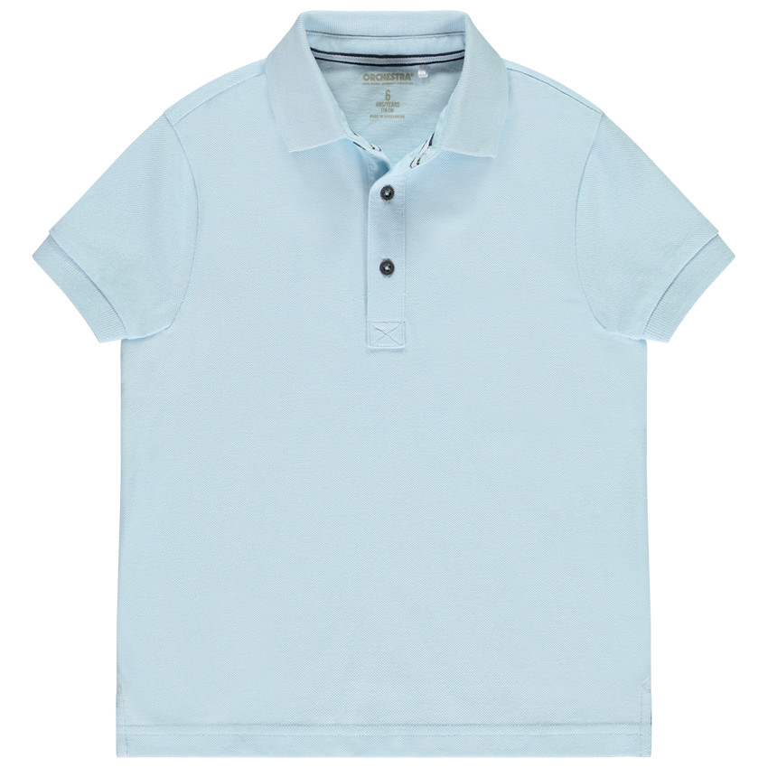Polo de manga corta liso para niño 