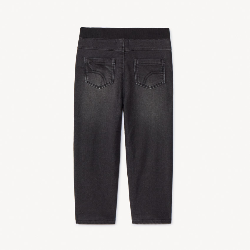 Vaquero efecto denim liso forrado en punto jersey para bebé niño 