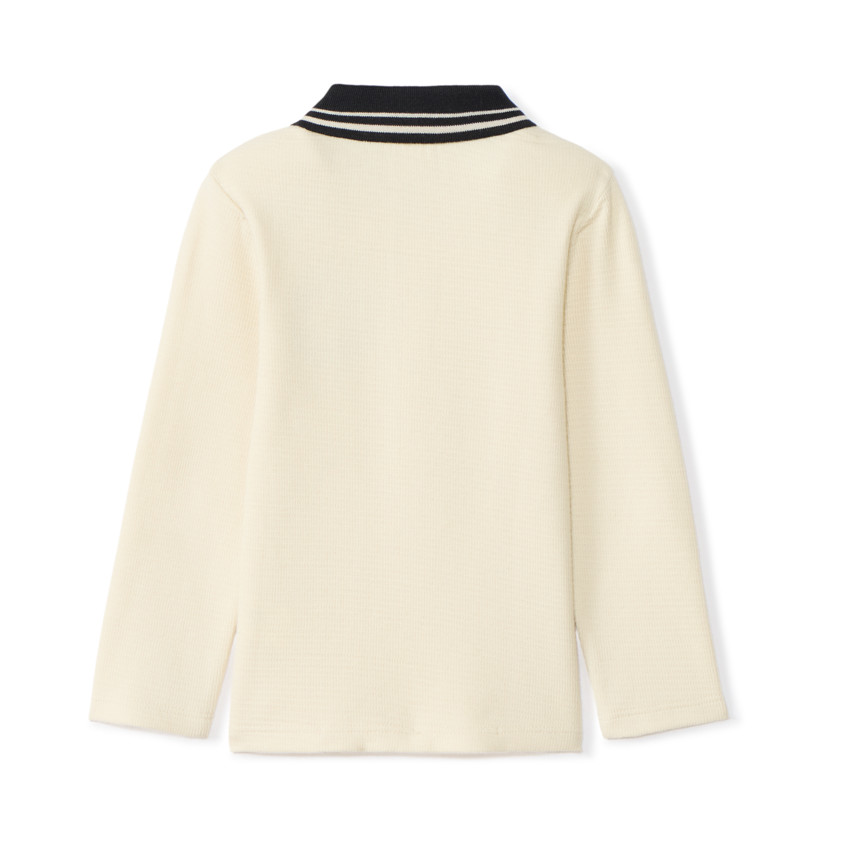 Polo manches longues brodé basket pour bébé garçon 