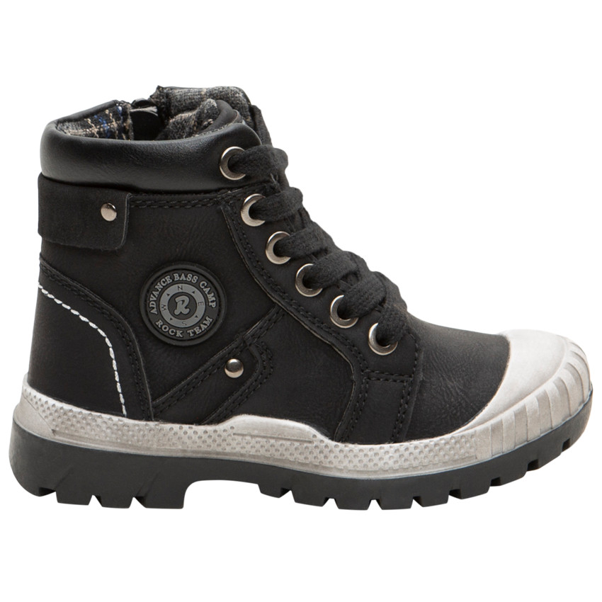 Botines con efecto cuero granulado con parche de goma  Additional Botines con efecto cuero granulado con parche de goma