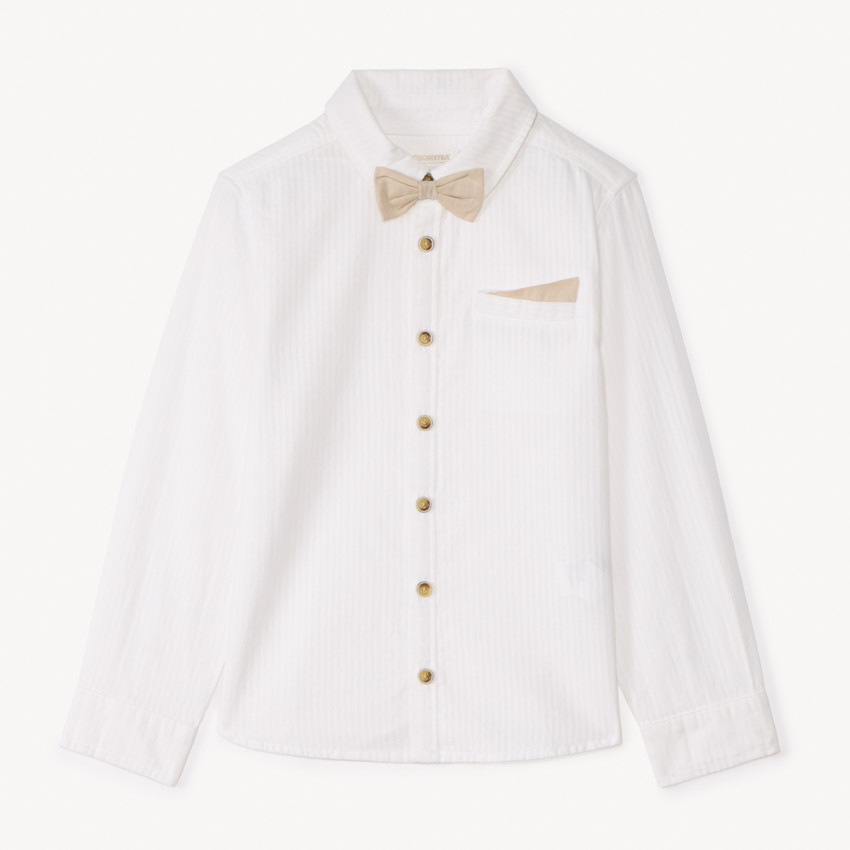 Camisa de manga larga + pajarita para niño 