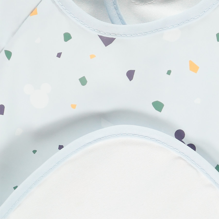 Babero tipo delantal de manga larga Disney Mickey con cierre de velcro 