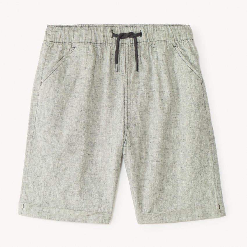 Bermudas de lino con efecto jaspeado para niño 