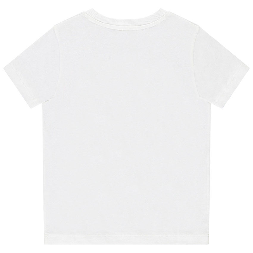 Camiseta de manga corta con bordado realista para niño 