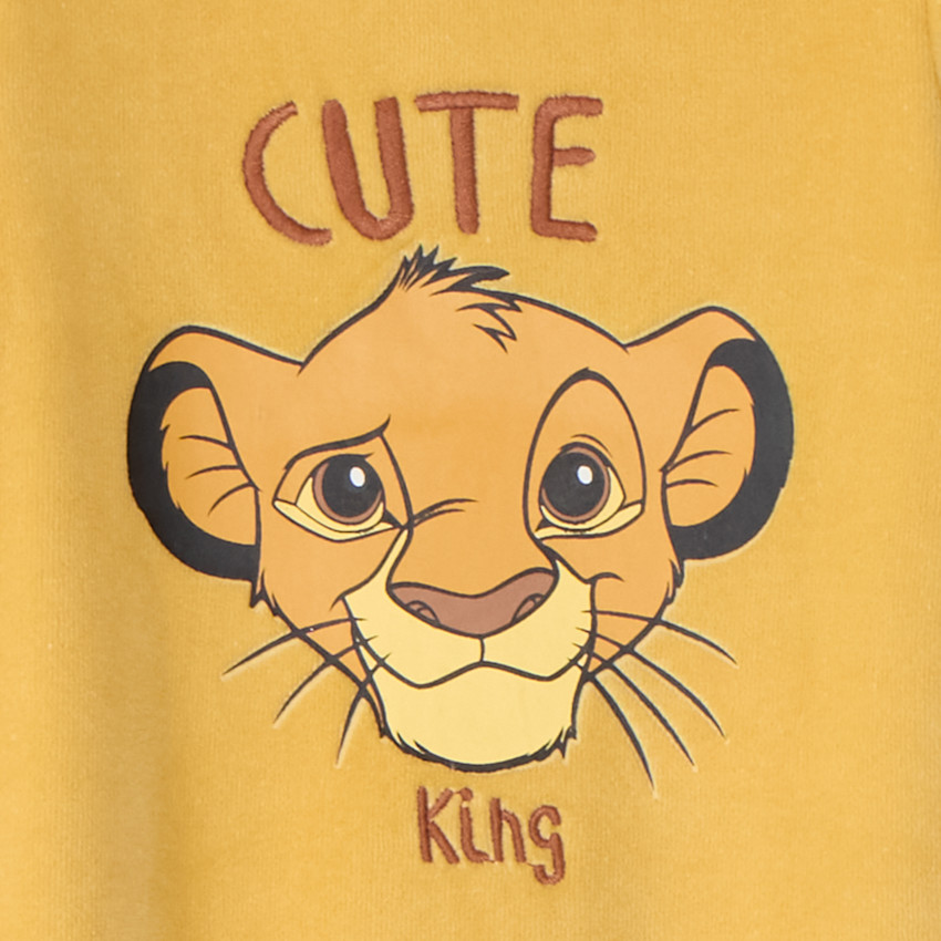 Pelele de terciopelo El Rey León Disney para bebé niño 