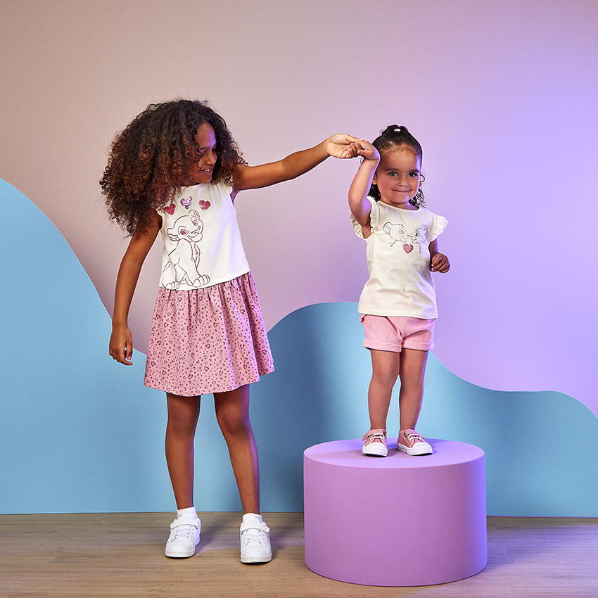 Vestido efecto 2 en 1 Nala Disney con lentejuelas mágicas para niña 