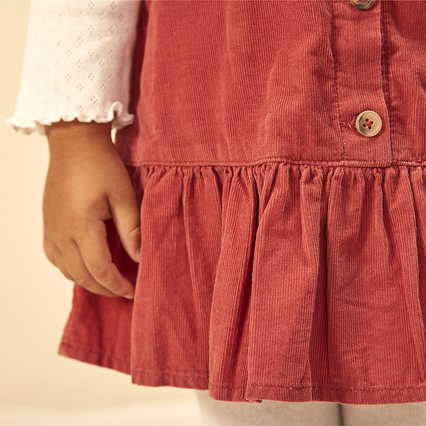 Camiseta de manga larga de punto calado para bebé niña 