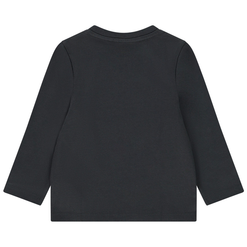 Camiseta de manga larga con parche de animal para bebé niño 