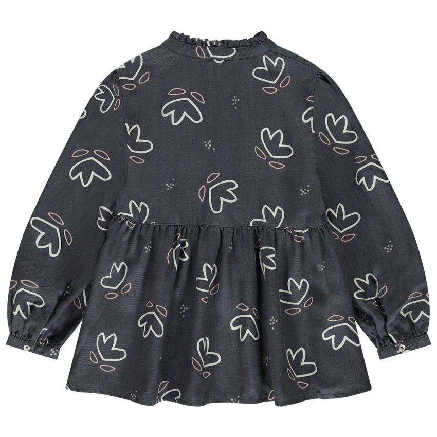 Túnica de tela con estampado artístico para niña 
