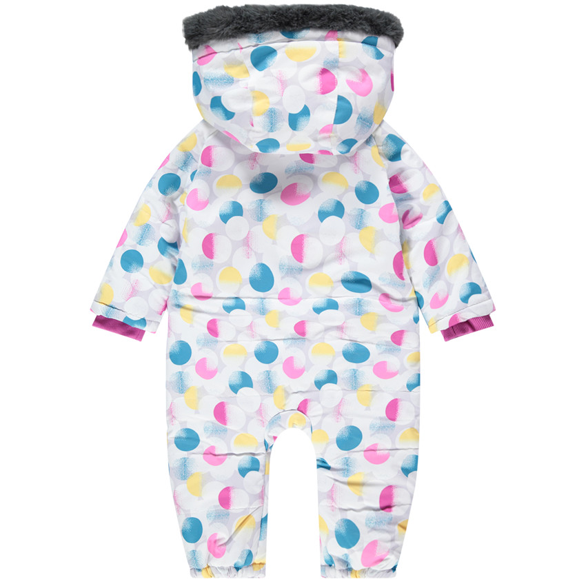 Mono de esquñi con lunares que contrastan y pelo falso 