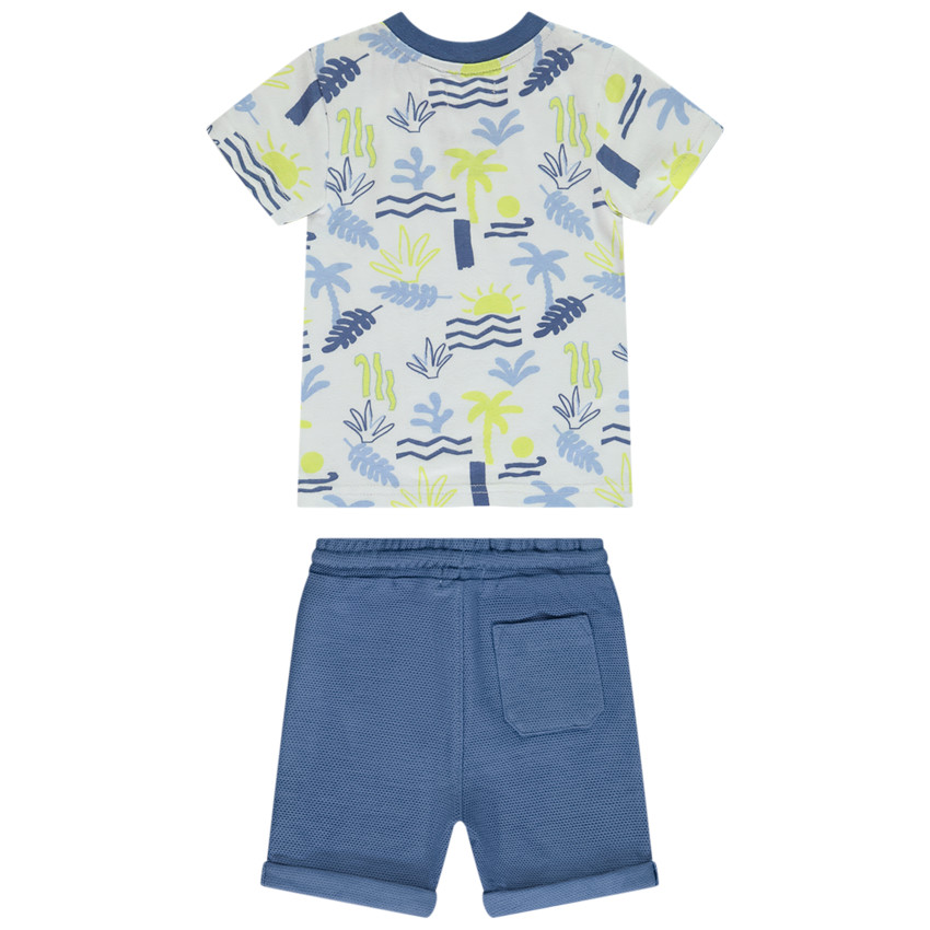 Conjunto de 2 piezas con camiseta estampada arty + short para bebé niño 