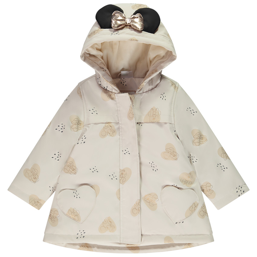 Parka de goma divertida con estampado de Minnie Disney para bebé niña 